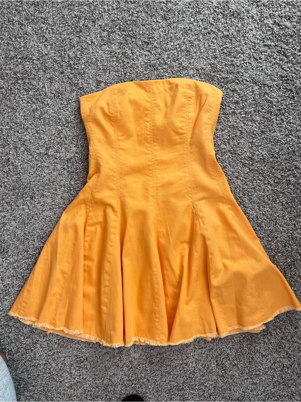 Gianni Bini Strapless Fit-and-Flare Dress in Bright Yellow